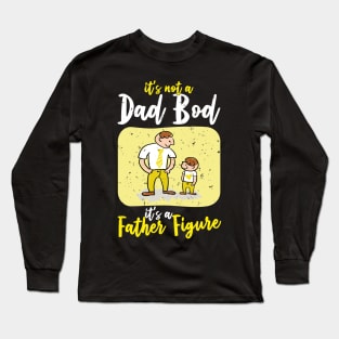 Dad Bod | White And Yellow Text Funny Dad Long Sleeve T-Shirt